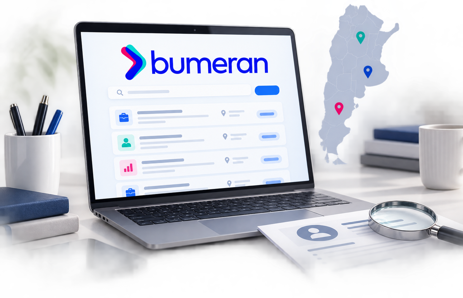 Portada del estudio de mercado laboral con la marca Bumeran